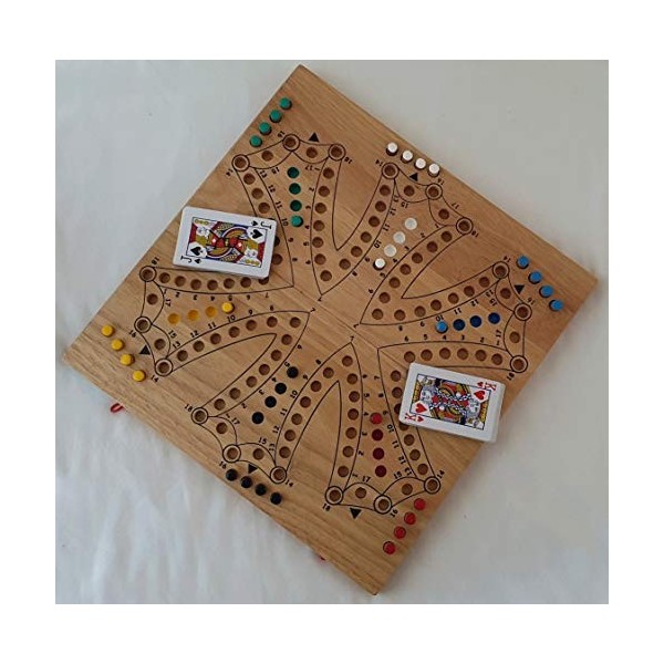 jeu de tock Nouveau ou toc 6 Joueurs Plateau en Bois 36 x 36 cm