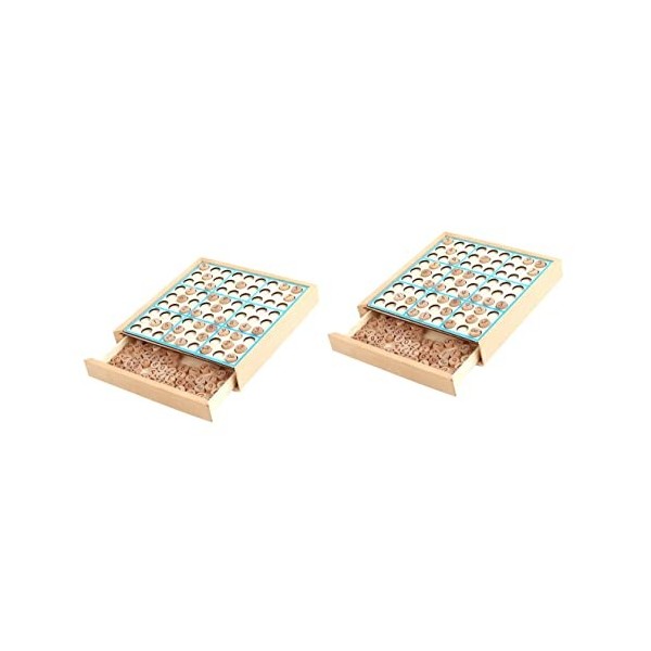 Jeu Sudoku En Bois 22,5x22,5 Cm - Puzzle Logique Pour Enfants Et Adultes, Jeu De Société Éducatif
