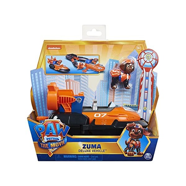 Pat Patrouille Le Film - Bulldozer de Construction Pat Patrouille - Véhicule de Secours avec Fonction Transformation, Lance-P