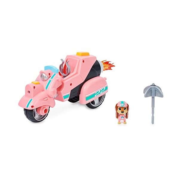 Pat Patrouille Le Film - Bulldozer de Construction Pat Patrouille - Véhicule de Secours avec Fonction Transformation, Lance-P