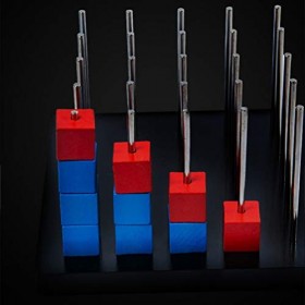 Garneck Jouets De Développement Précoce Jeu de 4 en Ligne en Bois dans Une Rangée Jeu de Société de Table Connecter Le Jeu de