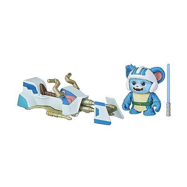 Star Wars Figurine Nubs et véhicule Speeder Bike à léchelle 10 cm, Jouets préscolaires Star Wars pour Filles et garçons, dès