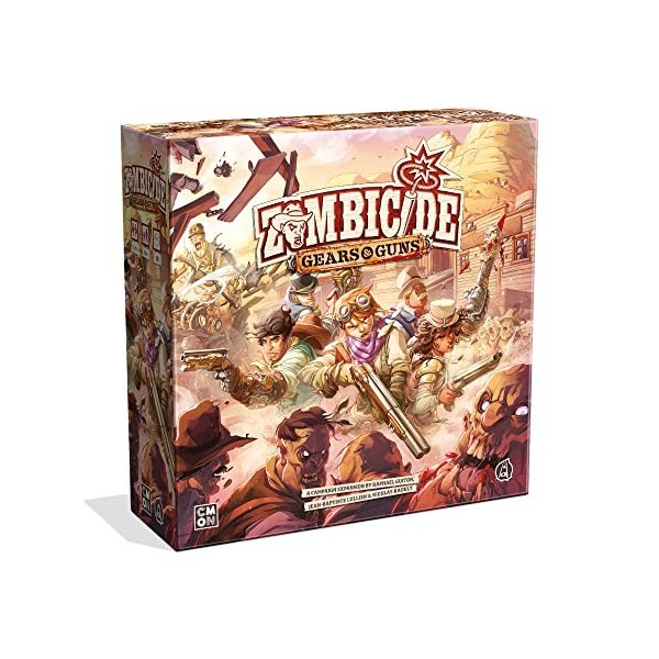 Zombicide : Undead or Alive Jeu de société Gears & Guns Extension,Jeu de société de stratégie,Jeu coopératif pour adultes,Jeu