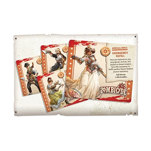 Zombicide : Undead or Alive Jeu de société Gears & Guns Extension,Jeu de société de stratégie,Jeu coopératif pour adultes,Jeu