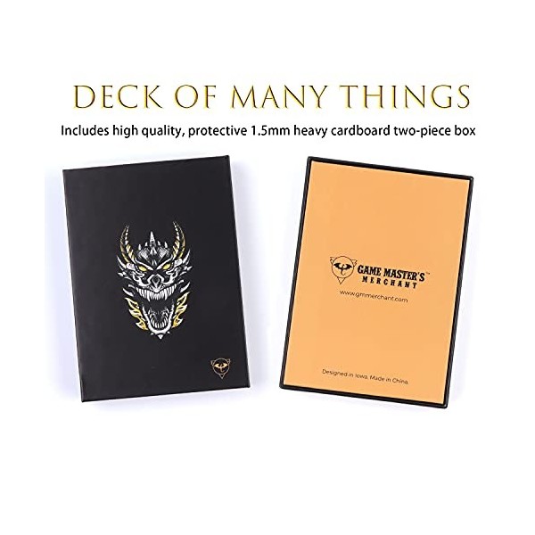 Game Masters Merchant The Deck of Many Things | Compatible avec Donjons et Dragons D&D cinquième édition | Pour une utilis