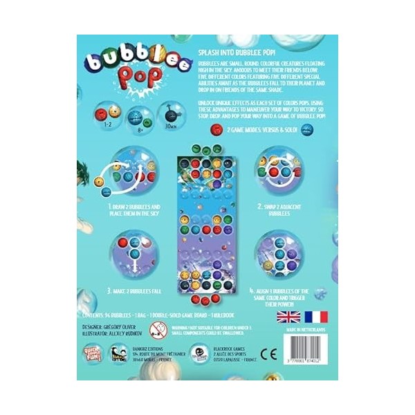 Banquiiiz- Bubblee Pop Jeu de Societe, BAN003BU, Multicolore