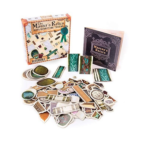 Masters Relics Lot de 200 pions réversibles effaçables à sec ou humide pour jeu de rôle et cartes de bataille de donjons