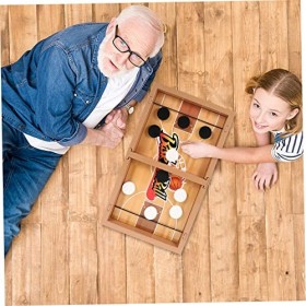 Toyvian 3 Ensembles DÉchecs Rebondissants Jeu De Football De Bureau Jeu De Plateau De Table De Rondelle Jeu De Hockey en Boi