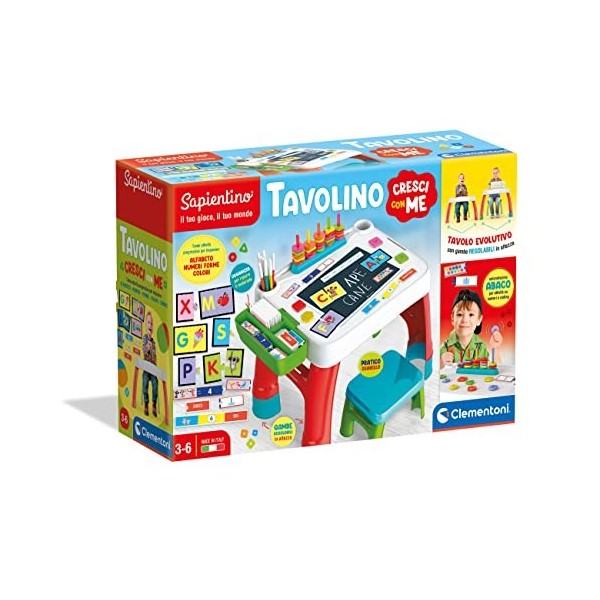 Clementoni- Sapientino Crème avec Me-Table dappoint Multi-activités Enfants, Jeu éducatif 3 Ans Version en Italien -Fabriq