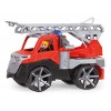 LENA- TRUXX Pompiers, env. 28 cm, Camion échelle Pliable, Lance à Eau et Figurine Mobile, Enfants à partir de 2 Ans, véhicule