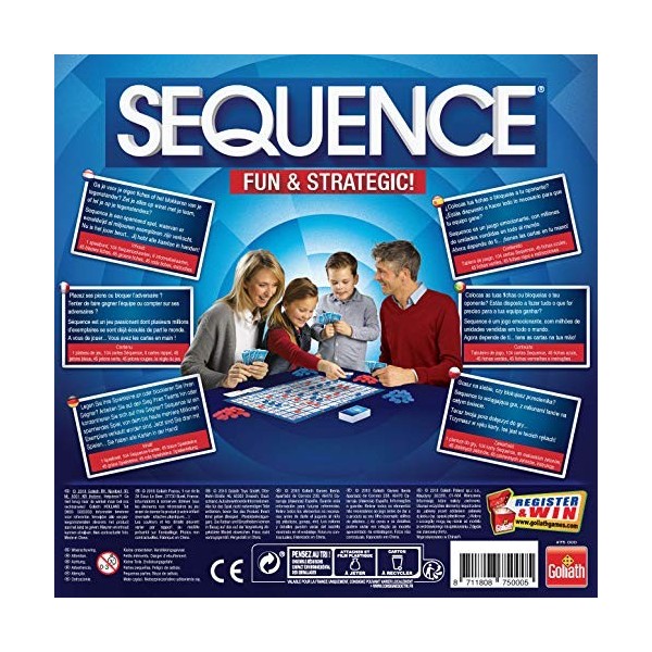 Sequence - Jeux de société enfants - A partir de 7 Ans - Jeu de Stratégie - Jeu De Cartes - 2 à 12 joueurs