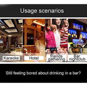 JW-YZWJ Table à vins de 16 Trous Table tournante, Jeu de fête, Jeu de Roulette Amusant, dîner à vin Plateau tournante, gattin