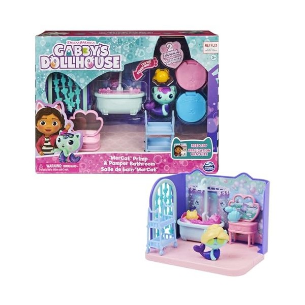 GABBYS DOLLHOUSE Gabby et la Maison Magique - Playset Deluxe La Salle De Musique DJ Miaou - Pièce De Jeu - 1 Figurine & Acce