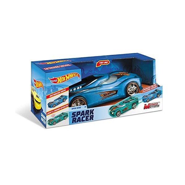 MONDO- Hot Wheels Spark Racers Quick N SIK Voiture motorisée pour Enfants, 51197, Multicolore