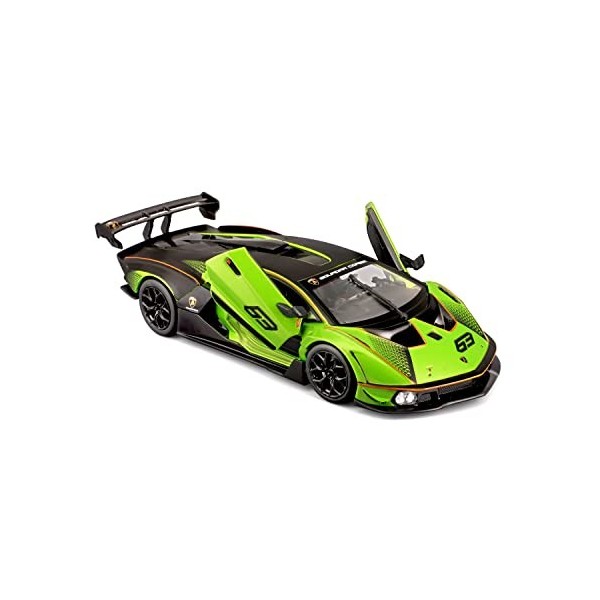 Burago- May Cheong GROUP-BBURAGO-1/24 Racing-Lamborghini Essenza SCV12-Verte-Véhicule pour Enfant dès 3 ans-28017, 28017, Ver