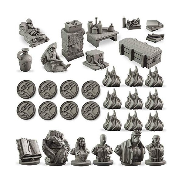 Mantic MGHB201 Hellboy : The Board Game Counter Kit de Mise à Niveau Non Peint