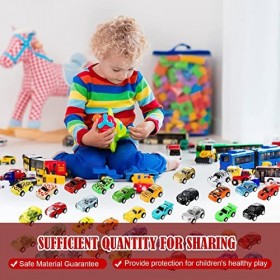 Lot de 36 jouets de voiture pour enfants - Boîte à remontage - Mini voiture de course - Jouet éducatif pour garçons et filles