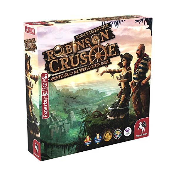 Pegasus Spiele 51945 G – Robinson Crusoe – Aventure sur lîle de verfluchten, Jeu de stratégie