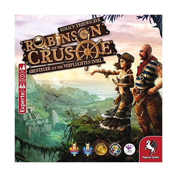 Pegasus Spiele 51945 G – Robinson Crusoe – Aventure sur lîle de verfluchten, Jeu de stratégie