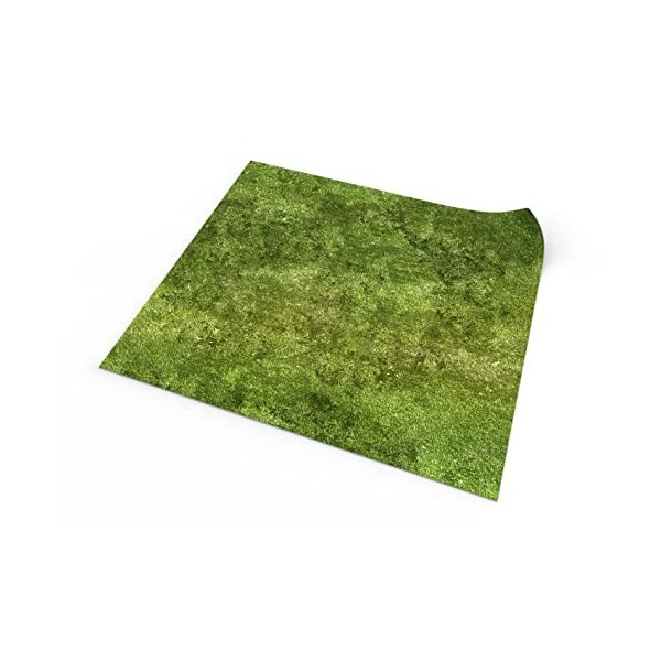 PLAYMATS- Tanks Bataille, Jeu, Tapis en Caoutchouc, A002-R-tanks, Herbe héroïque, 36" x 36" / 91,5 cm x 91,5 cm