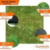 PLAYMATS- Tanks Bataille, Jeu, Tapis en Caoutchouc, A002-R-tanks, Herbe héroïque, 36" x 36" / 91,5 cm x 91,5 cm