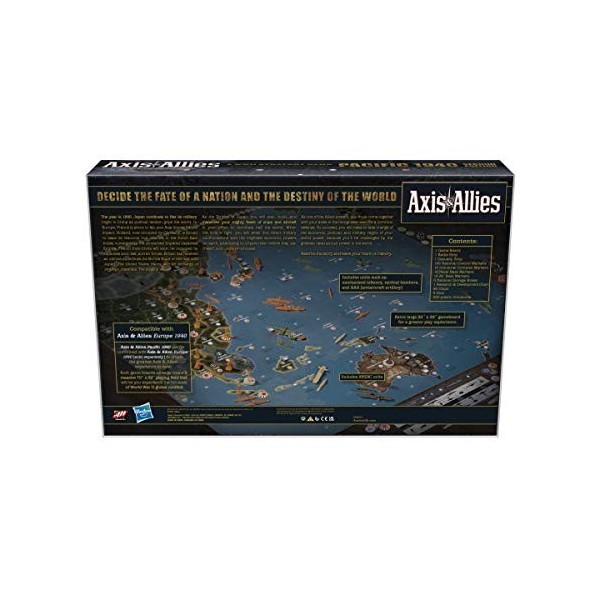 Hasbro Gaming Avalon Hill Axis & Allies Pacific 1940 Second Edition WWII Strategy Board Game, with Extra Large Gameboard, Age
