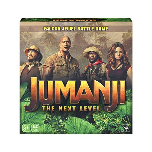 Cardinal Games Jumanji 3 The Next Level, Falcon Jewel Jeu de société pour Enfants, familles et Adultes