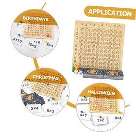 Totority 4 Pièces Puzzle Jeux Mathématiques pour Enfants 8-12 Papier Aides Pédagogiques Jeu De Société Mathématique en Bois J