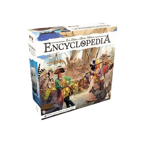 Asmodee Encyclopedia-Jeu de société, 2-4 Joueurs, 14+ Ans, édition en Italien, 8212, Jaune