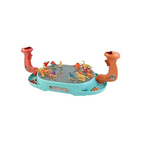 Tir De Dinosaures pour Enfants Jeux De 2 Joueurs avec 2 Lanceurs Fournitures De Fête danniversaire, Jeu De Plateau De Combat