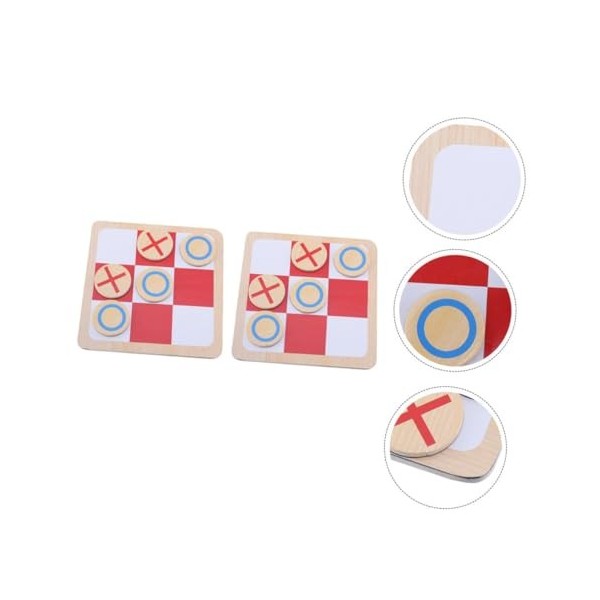 Toyvian 6 Ensembles Quatre dans Une Rangée Tictactoe Cadeau pour Tout-Petits Jouets De Voyage pour Enfants Jouets Adukt Ensem