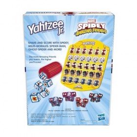 Spidey and His Amazing Friends Yahtzee Jr. Marvel Edition Jeu de société pour enfants à partir de 4 ans - Jeu de comptage et 
