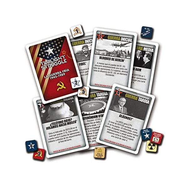 Devir Twilight Struggle, Jeu de société stratégique, BGTWIST, Multicolore, Talla Unica