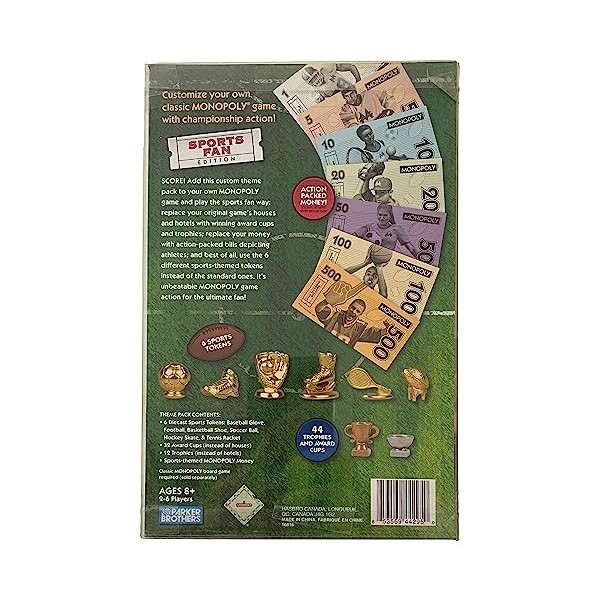 Monopoly - Exclusif Theme Pack - Sports Fan Edition - Langue: Anglais