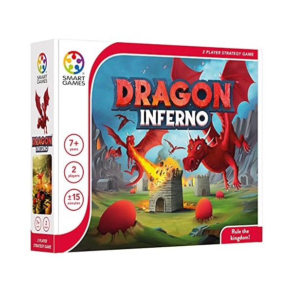 SmartGames Dragon Inferno Jeu de stratégie à 2 joueurs 7 ans pour adultes