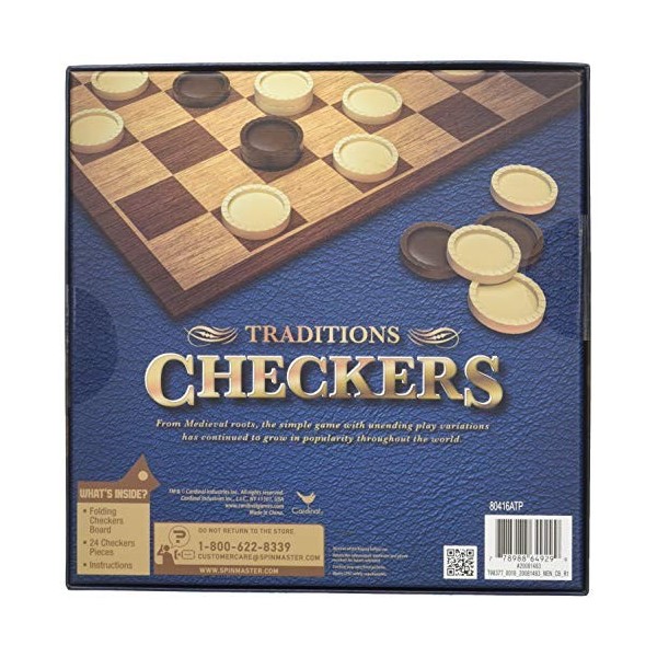 Checkers 33 x 33 cm Jeu de société en boîte - Version Anglaise