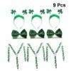 Toyvian 27 Pièces St Costume De Jour De Patrick Costume De Fête Tenue De Jour De St Patrick Accessoires De Lutin Bandeau De J