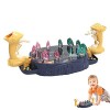 PW TOOLS 4 Pcs Dinosaure de Jeu de marbre | Dinosaur Shootings Toys Jeu de Bataille à Deux Joueurs,Jeu de société de Bataille