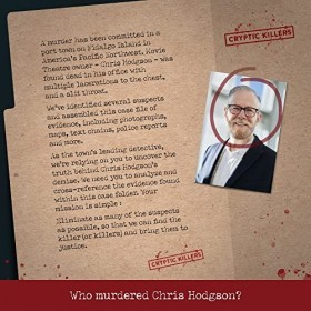 CRYPTIC KILLERS Jeu mystère de Murder Unrésved Murder Investigation de fichier Fiches de détectionpreuves Résolvez le crime I