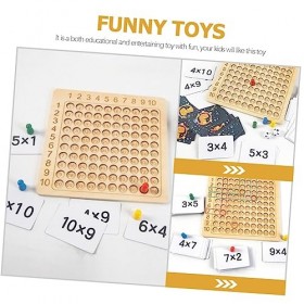 ibasenice 4 Pièces Jeux De Mathématiques en Damier pour Enfants 8-12 Plateau De Jeu Tableau dapprentissage Dés Table De Form