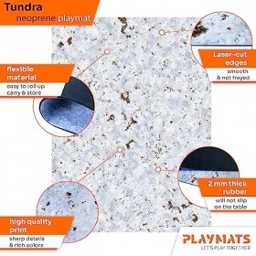 PLAYMATS- Age of Sigmar Bataille, Jeu, Tapis en Caoutchouc, GWM008-R, Tundra, 44" x 60" / 112 cm x 152 cm