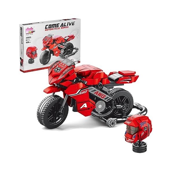 CASAFUNY Technic Moto Jeu de Construction de Véhicules Technique Motorcycle Briques [288 pièces] Compatible avec Lego Technic