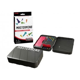 Pressman Travel Classics : Mastermind – Le jeu de stratégie du Codemaker vs. Codebreaker dans un étui de voyage compact