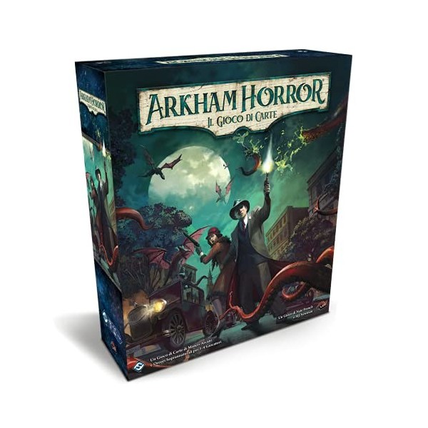 Asmodee - Arkham Horror: Le Jeu de Cartes, LCG, Set de Base Mise à Jour 2021-1-4 Joueurs, 14+ Années, Edition en Italien