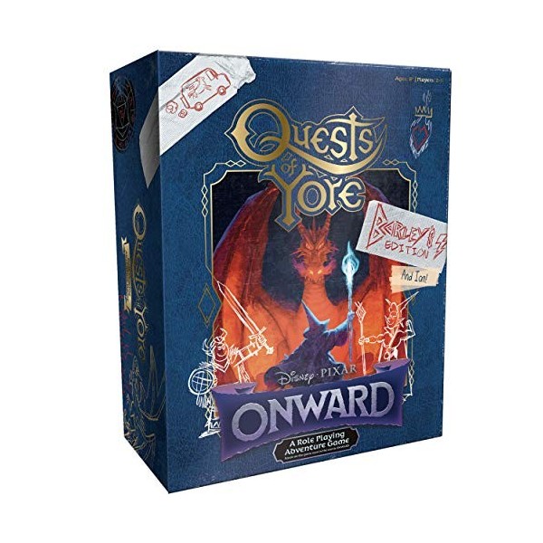 The OP, Disney Pixar Onwards: Quests of Yore Barleys Edition, Board Game, 2-5 Players, Ages 8+, 60+ Min Play Time
