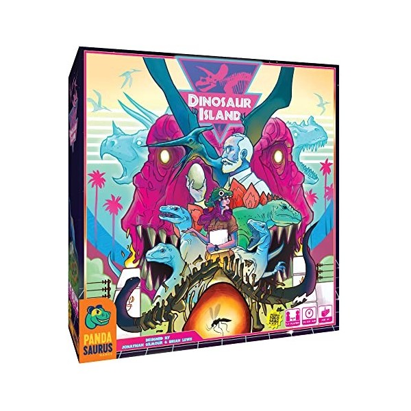 Pandasaurus Games Dinosaur Island Board Game, Strategy Game, Fun Dinosaur Themed Worker Placement Game for Adults and Kids, A