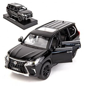 TGRCM-CZ BDTCTK 1/32 LEXUS LX570 Voiture tout-terrain en alliage de zinc avec son et lumière pour enfants, garçons et filles 