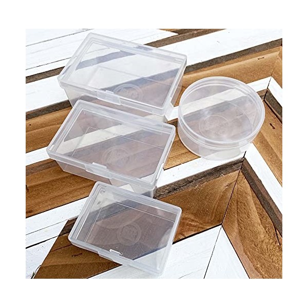 10 Mini STORAGE CONTAINERS for Game Pieces, Meeples, Jewelry or Beads | Snap Top | BitsBins