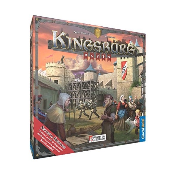 Giochi Uniti - Kingsburg Deluxe Edition, Jeu de société, Édition Italienne, GU521