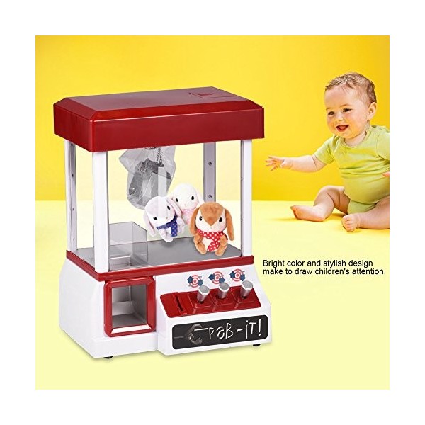 LIULDASHUN Mini Machine à Griffes pour Enfants, Mini Machine à Poupées, Jouets Musicaux électroniques en Peluche, Jeu De Capt